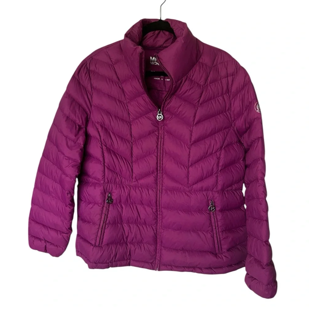 Michael Kors Packable Down Puffer Fuschia Size XXL - Picture 2 of 7